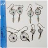 Image 3 : 4-PAIRS OF DANGLY DREAMCATCHER EARRINGS