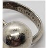 Image 2 : 3-MEXICO STERLING RINGS: (2)WITH PEARL CLUSTERS