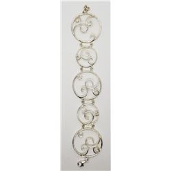7 INCH STERLING CIRCULAR PANEL BRACELET