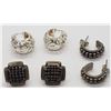Image 1 : 3-PAIRS OF STERLING EARRINGS (2)HOOPS (1)STUD