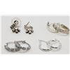 Image 2 : 4-PAIRS OF STERLING PIERCED EARRINGS (2)W/CLEAR