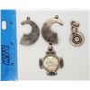 Image 2 : 4-NAVAJO STYLE PENDANTS WITH ENGRAVED AZTEC