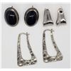 Image 1 : 3-PAIRS OF STERLING PIERCED EARRINGS (1)WITH LARGE