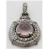 Image 2 : LARGE STERLING JUDITH RIPKA CIRCULAR PENDANT W/