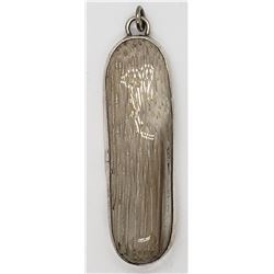 TULLY STERLING PENDANT WITH LARGE BROWN NATURAL