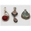 Image 2 : 3-VITNAGE STERLING PENDANTS W/ STONE ACCENTS!