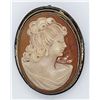 Image 1 : VINTAGE 900 STERLING CAMEO BROOCH/PENDANT