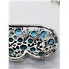Image 4 : 3-STERLING HEART PENDANTS: (1)BLUE STONES (1)FILIG