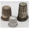 Image 1 : 3-VINTAGE STERLING THIMBLES (1)ABILONE BOTTOM