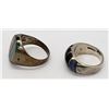 Image 2 : 2-MEXICO STERLING MEN'S RINGS W/ INLAY DESIGN