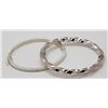 Image 1 : 2-STERLING HINDGED BAGLE BRACELETS