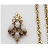 Image 3 : GOLD TONED STERLING JEWELRY LOT: (1)OPAL PENDANT