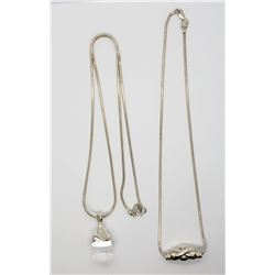 2-STERLING NECKLACES/CHAINS (1)W/ RLS THAILAND