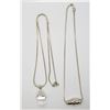 Image 1 : 2-STERLING NECKLACES/CHAINS (1)W/ RLS THAILAND