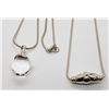 Image 2 : 2-STERLING NECKLACES/CHAINS (1)W/ RLS THAILAND