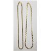 Image 1 : 2-GOLD TONED STERLING NECKLACES (1)ROPE DESIGN