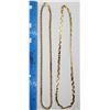 Image 3 : 2-GOLD TONED STERLING NECKLACES (1)ROPE DESIGN