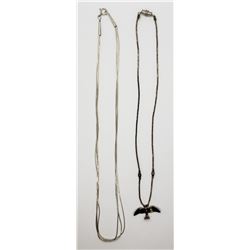 2-LIQUID STERLING NECKLACES (1)DOUBLE STRANDED