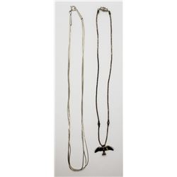 2-LIQUID STERLING NECKLACES (1)DOUBLE STRANDED