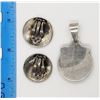 Image 3 : VINTAGE STERLING CIRCULAR PENDANT & CIRCULAR