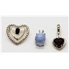 Image 2 : 3-STERLILNG PENDANTS: (1)LINDSEY STAR (2)HEARTS