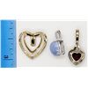 Image 3 : 3-STERLILNG PENDANTS: (1)LINDSEY STAR (2)HEARTS
