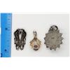 Image 3 : 3-STERLING PENDANTS: (1)STARBURST-AMETHEYST