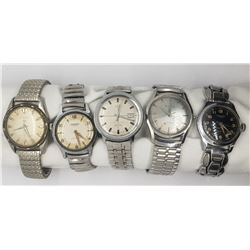 5-MENS VINTAGE WRIST WATCHES