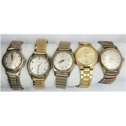 5-MENS VINTAGE WRIST WATCHES