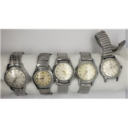 5-MENS VINTAGE WRIST WATCHES