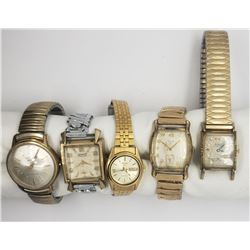 5-MENS VINTAGE WRIST WATCHES