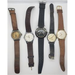 5-MENS VINTAGE WRIST WATCHES