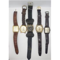 5-MENS VINTAGE WRIST WATCHES