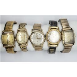 5-MENS VINTAGE WRIST WATCHES