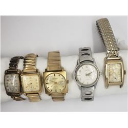 5-MENS VINTAGE WRIST WATCHES