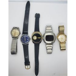 5-MENS VINTAGE WRIST WATCHES