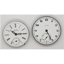 2-POCKET WATCH MOVEMENTS FOR PARTS