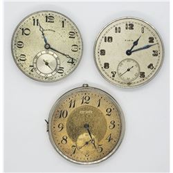 3-POCKET WATCH MOVEMENTS FOR PARTS