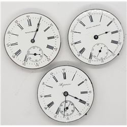 3-POCKET WATCH MOVEMENTS FOR PARTS