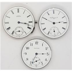 3-POCKET WATCH MOVEMENTS FOR PARTS