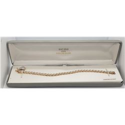 NIB! 18K OVER 925 TENNIS BRACELET WITH HEART