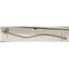 Image 2 : NIB! 18K OVER 925 TENNIS BRACELET WITH HEART
