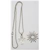 Image 1 : ITALY STERLING CHAIN W/ (2)PENDANTES