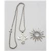 Image 2 : ITALY STERLING CHAIN W/ (2)PENDANTES