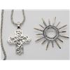 Image 3 : ITALY STERLING CHAIN W/ (2)PENDANTES