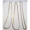 Image 2 : 3-GOLD TONED STERLING NECKLACE/CHAINS