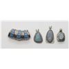 Image 1 : 4-STERLING PENDANTS WITH METALLIC/SPARKLY