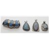 Image 2 : 4-STERLING PENDANTS WITH METALLIC/SPARKLY