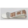 Image 3 : STERLING MONEY CLIP WITH ROSE GOLD TONED