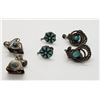 Image 1 : 3-PAIRS NAVAJO STERLING TWIST BACK EARRINGS